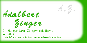 adalbert zinger business card